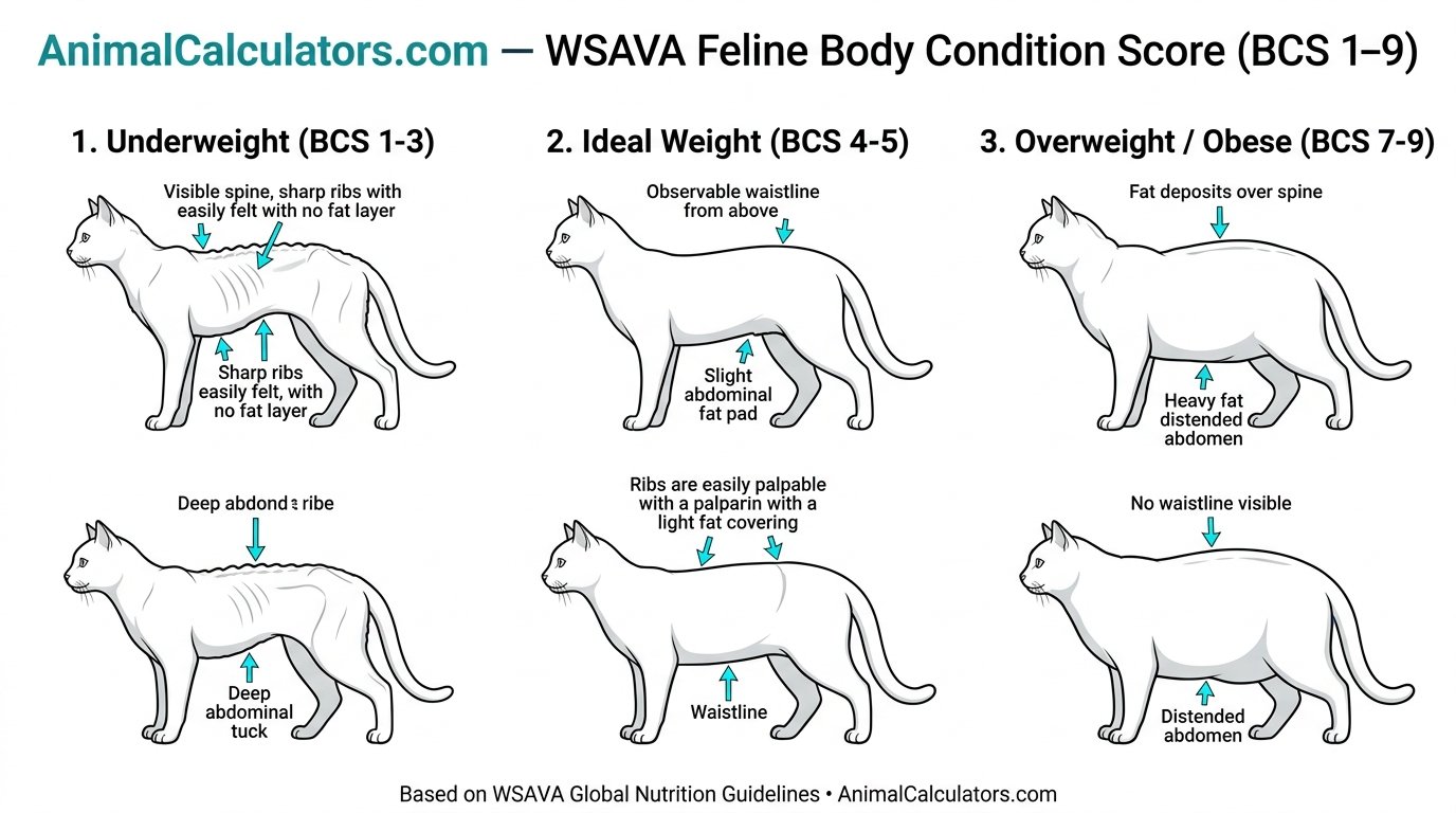 WSAVA Feline Body Condition Score Chart