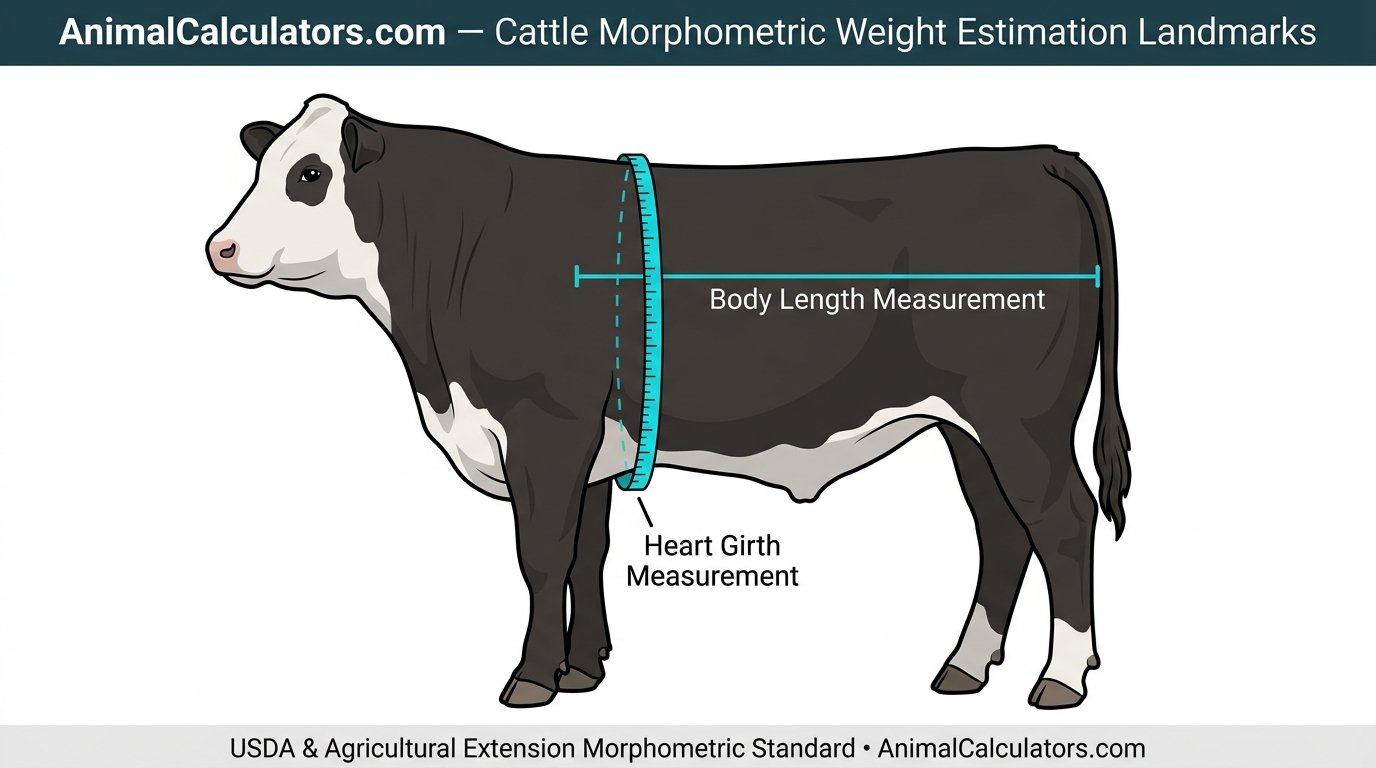 Cattle Morphometric Weight Estimation Landmarks